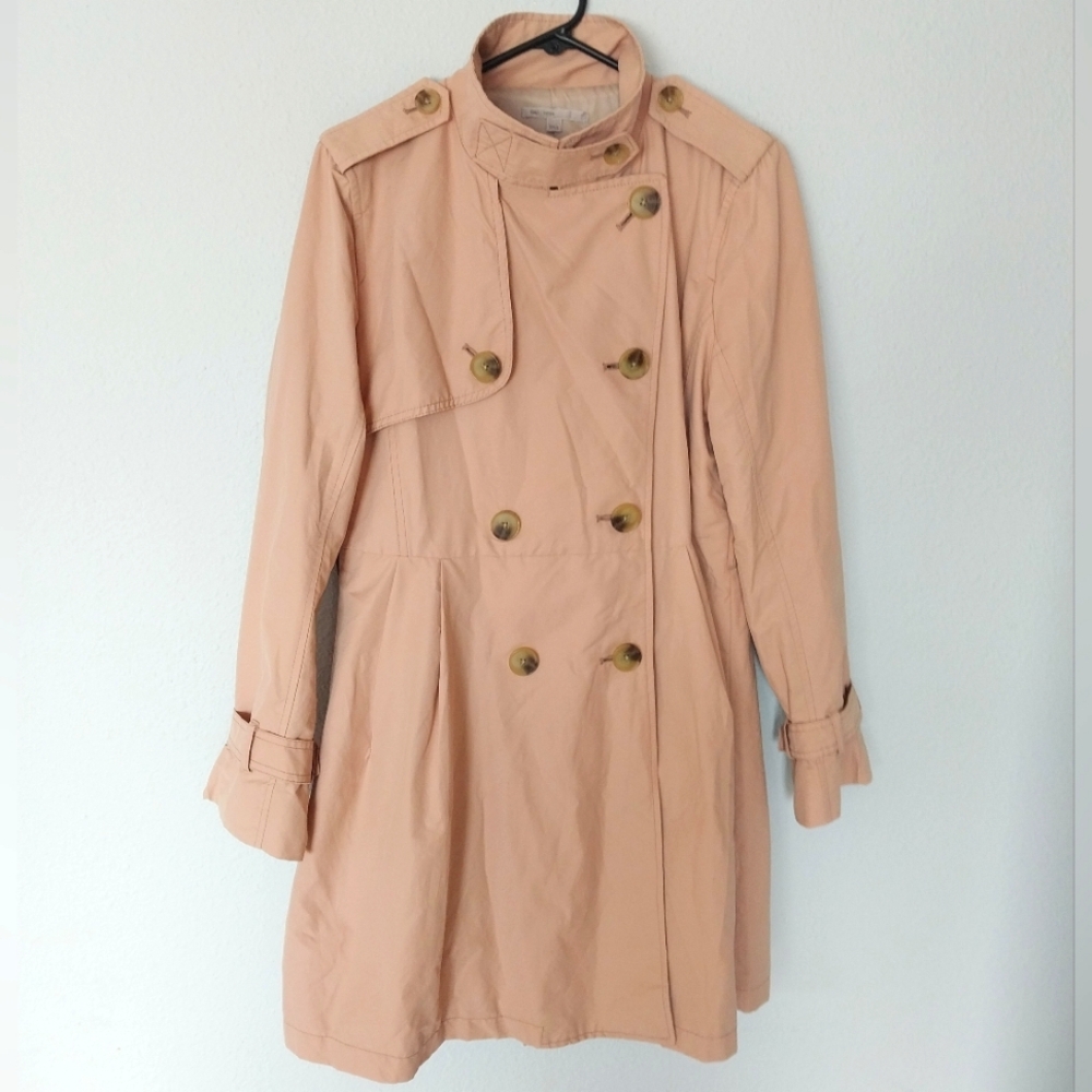 Gap Nude Neutral Mid Length Trench Coat